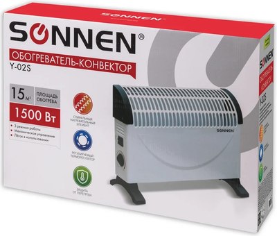 Конвектор Sonnen Y-02S / 453494 (белый/черный)- фото8
