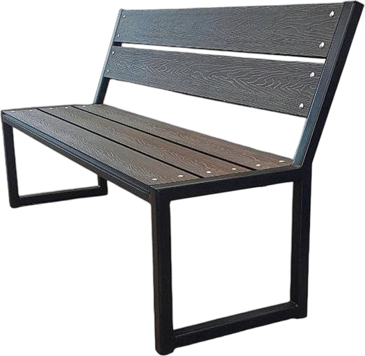 Скамья садовая СтальСнабДизайн Паркер из ДПК- фото