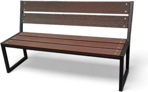 Скамья садовая СтальСнабДизайн Паркер из ДПК- фото2
