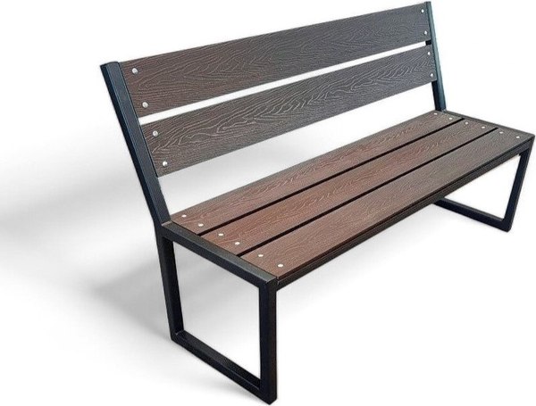 Скамья садовая СтальСнабДизайн Паркер из ДПК- фото3
