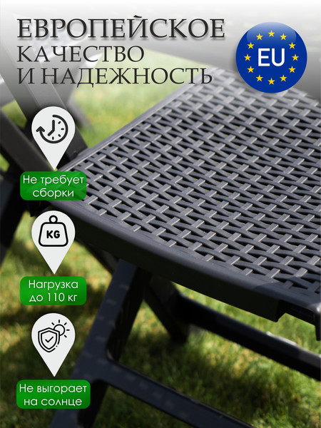 Комплект стульев садовых Ipae Progarden Asso / ASO88CAN-4- фото3