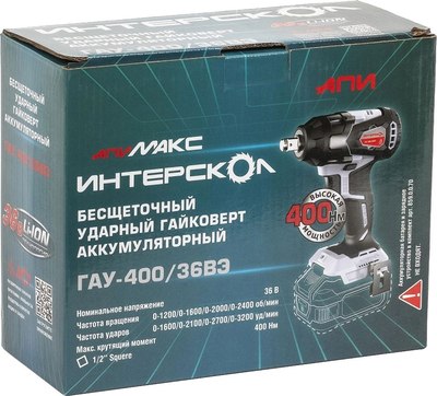 Аккумуляторный гайковерт Интерскол ГАУ-400/36ВЭ (859.0.0.70)- фото5