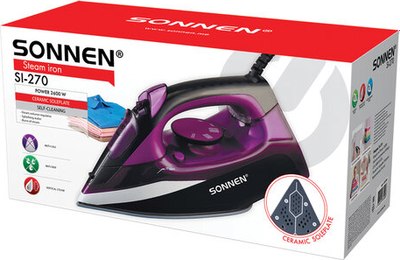 Утюг Sonnen SI-270 / 455280 (черный/фиолетовый)- фото10