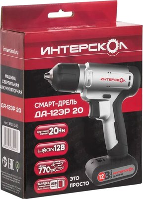Аккумуляторный шуруповерт Интерскол ДА-12ЭР (883.0.1.00)- фото4