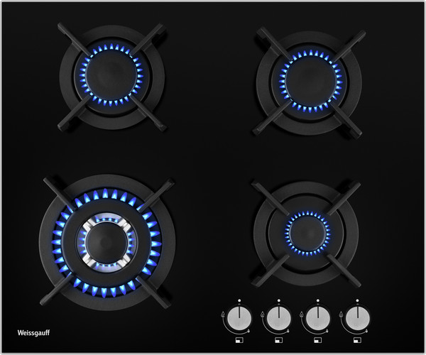 Газовая варочная панель Weissgauff HGG 640 BGV- фото