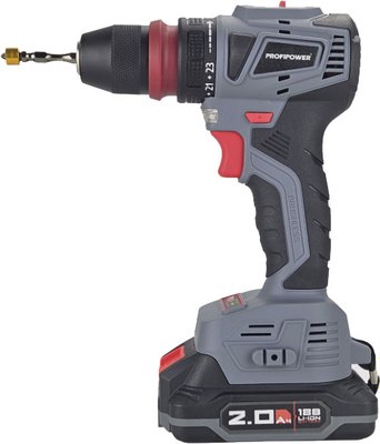 Аккумуляторная дрель-шуруповерт Profipower MKBL-18BM / T0057- фото2