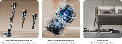 Вертикальный пылесос Jimmy Cordless Vacuum&Washer PW11 (серый)- фото6