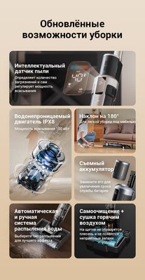Вертикальный пылесос Jimmy Cordless Vacuum&Washer HW9 Pro Max (синий/серый)- фото6