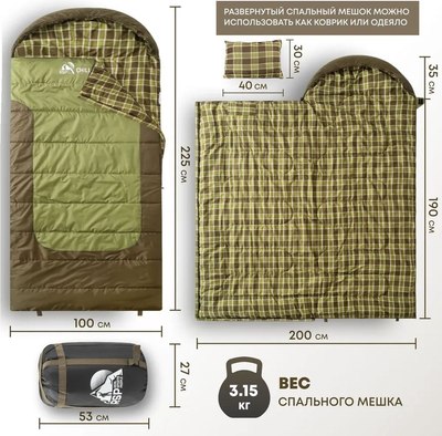 Спальный мешок RSP Outdoor Chill 300 Big / SB-СH-300-BIG-GNBR-R- фото10