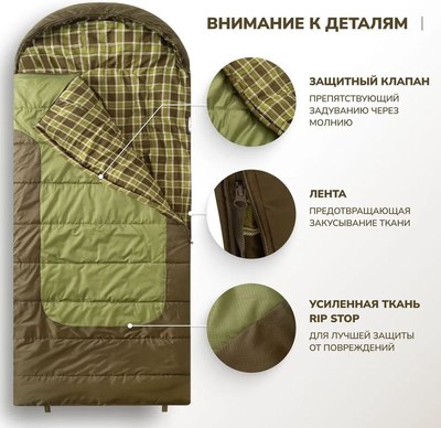 Спальный мешок RSP Outdoor Chill 300 Big / SB-СH-300-BIG-GNBR-R- фото3