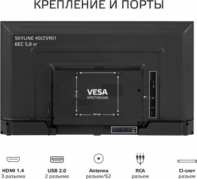 Телевизор SkyLine 40LT5901- фото6