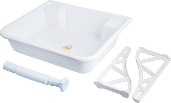 Раковина для дачи Мастерица На кронштейнах + сливной шланг SP-503- фото5