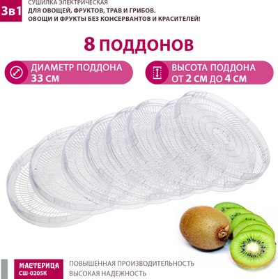 Сушилка для овощей и фруктов Мастерица СШ-0205К- фото3
