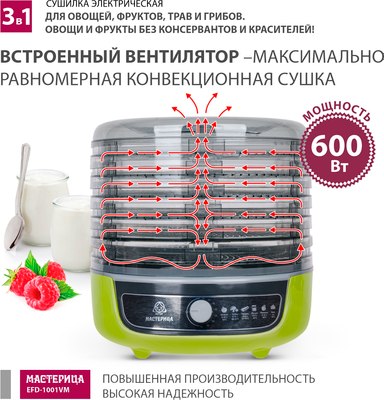 Сушилка для овощей и фруктов Мастерица EFD-1001VM- фото4