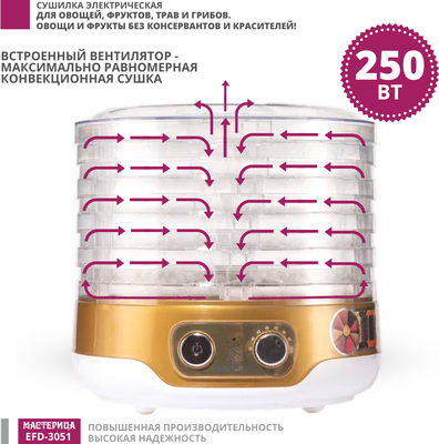 Сушилка для овощей и фруктов Мастерица EFD-3051- фото10