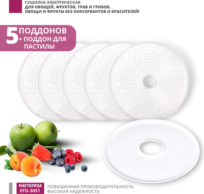 Сушилка для овощей и фруктов Мастерица EFD-3051- фото3