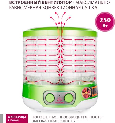 Сушилка для овощей и фруктов Мастерица EFD-3061- фото5