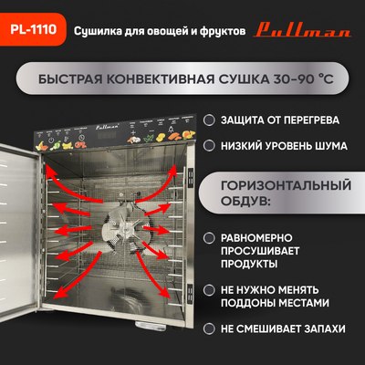 Сушилка для овощей и фруктов Pullman PL-1110- фото7