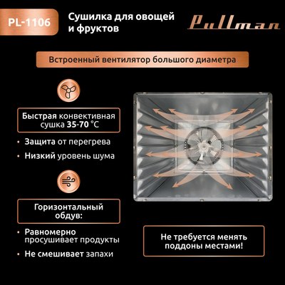 Сушилка для овощей и фруктов Pullman PL-1106- фото5