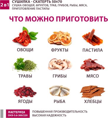 Сушилка для овощей и фруктов Мастерица ОНЭ-5.6-300/220- фото3
