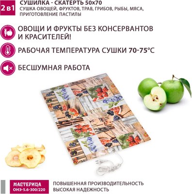 Сушилка для овощей и фруктов Мастерица ОНЭ-5.6-300/220- фото4
