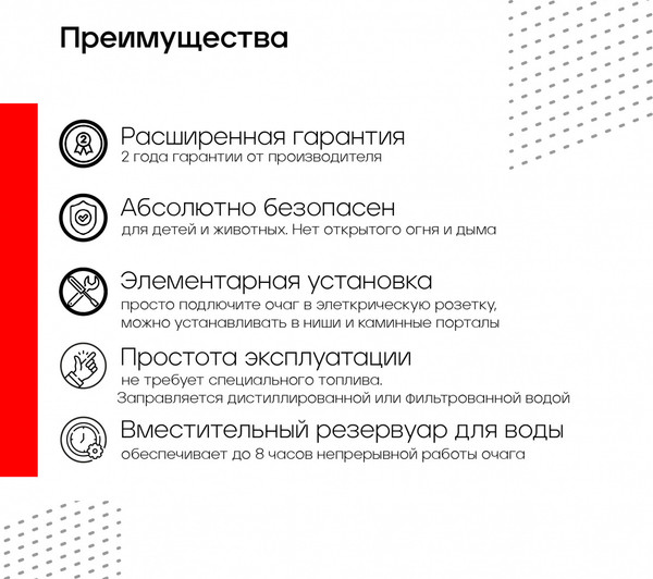 Электрокамин RealFlame 3D Cassette 630 Black Panel- фото3