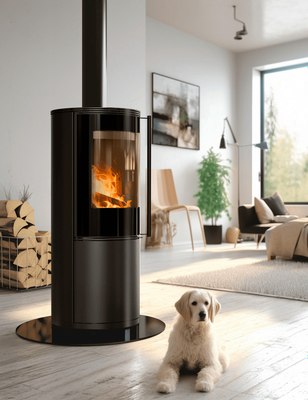 Печь-камин Kratki Sven 150 7кВт (черный thermotec)- фото5