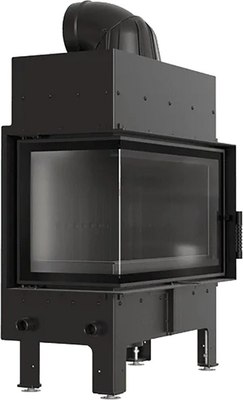 Каминная топка Kratki Floki M 10кВт 200 левая (черный thermotic)- фото2