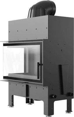 Каминная топка Kratki Floki M 10кВт 200 левая (черный thermotic)- фото3