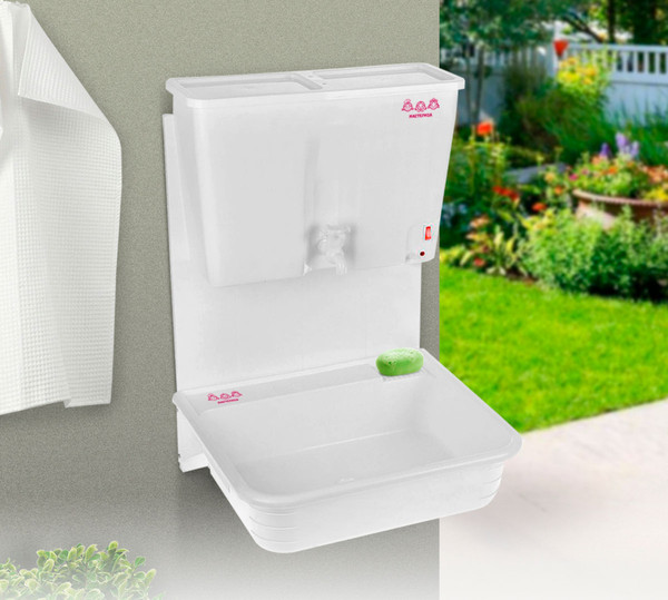 Умывальник для дачи Мастерица ЭВБО-17 с ЭВН навесной- фото6