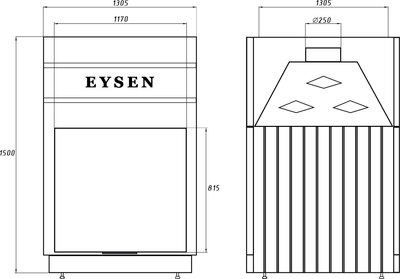 Каминная топка Eysen Racha 1170P- фото2