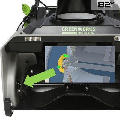 Снегоуборщик аккумуляторный Greenworks 82SN22 / 2603307- фото9