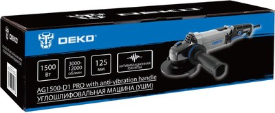 Угловая шлифовальная машина Deko AG1500-D1 Pro / 083-1028- фото6