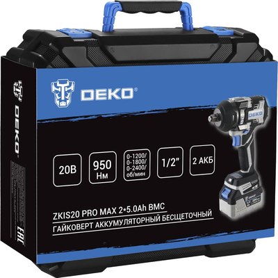 Аккумуляторный гайковерт Deko ZKIS20 Pro Max / 083-1088- фото4