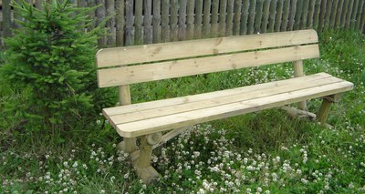 Скамья садовая Массив-Древ L150 1500x600xН810- фото2