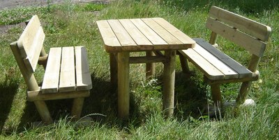 Скамья садовая Массив-Древ L120М 1200x600xН810- фото4