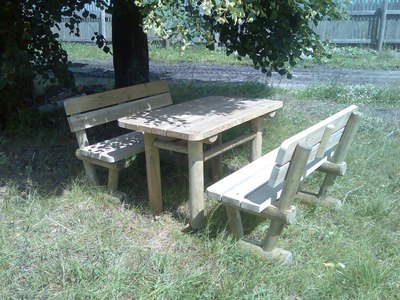 Скамья садовая Массив-Древ L150М 1500x600xН811- фото3