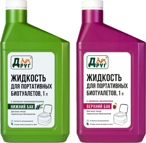 Набор жидкостей для биотуалета Друг 2xLLT1+LTT1- фото