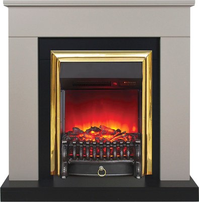 Каминокомплект Смолком Detroit STD-ASP Fobos FXM Brass BLT-999B-5M(BR) (кашемир/черный)- фото