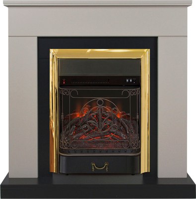 Каминокомплект Смолком Detroit STD-ASP Majestic FXM Brass BLT-999А-3M BR (кашемир/черный)- фото
