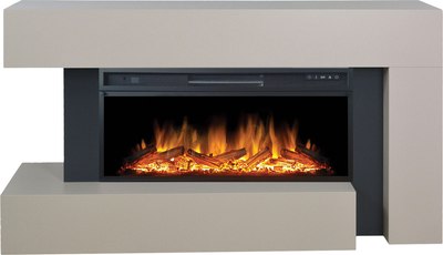 Каминокомплект Смолком Malibu V42 Vision 42 LOG LED (кашемир/серый графит)- фото