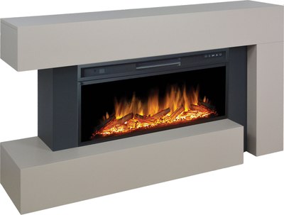 Каминокомплект Смолком Malibu V42 Vision 42 LOG LED (кашемир/серый графит)- фото2