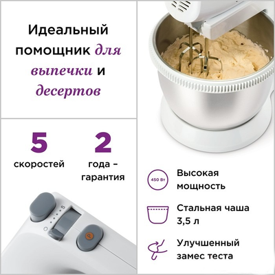 Миксер стационарный Kenwood HMP 34 A0WH- фото2