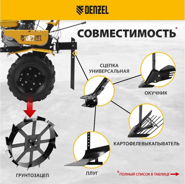 Мотоблок бензиновый Denzel DPT-370S / 56443- фото7