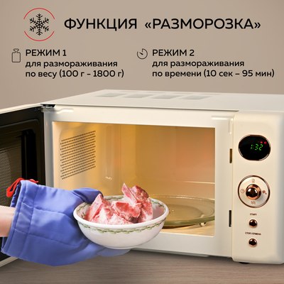 Микроволновая печь GFGRIL GF-MWO205 (бежевый)- фото6