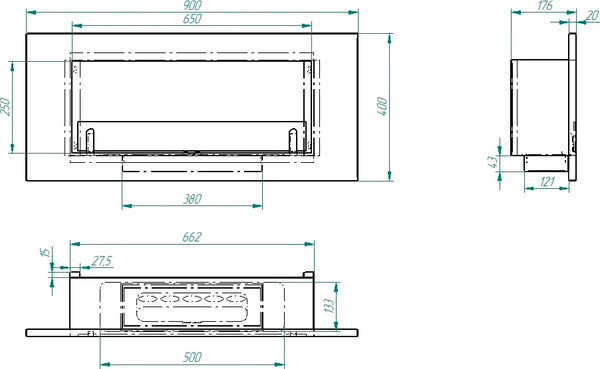 Биокамин Zefire Etude 900 Estetic Flame- фото3