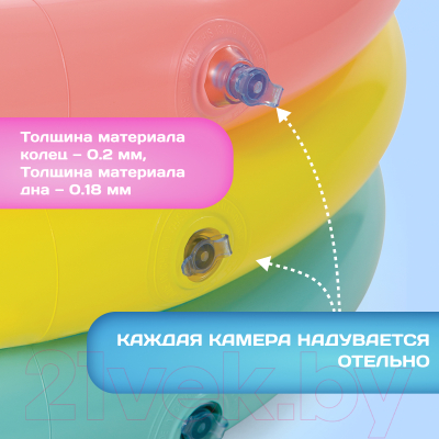 Надувной бассейн Intex Радуга 2 / 57107NP- фото4