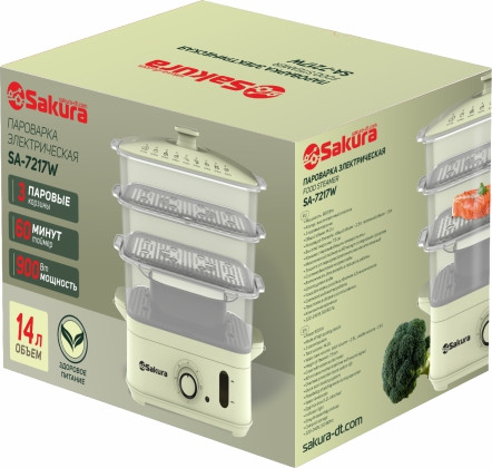 Пароварка стационарная Sakura SA-7217W- фото2