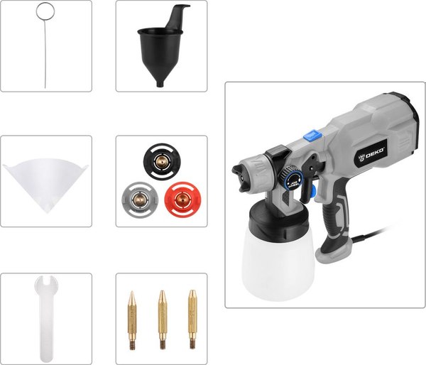 Краскопульт электрический Deko SG620DK Pro / 083-1132 - фото6