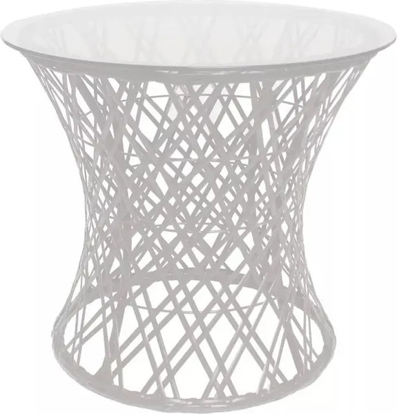 Стол садовый M-Group Бонго Макси Со стеклом / 19180156 (бесцветный/белый, 0.56м)